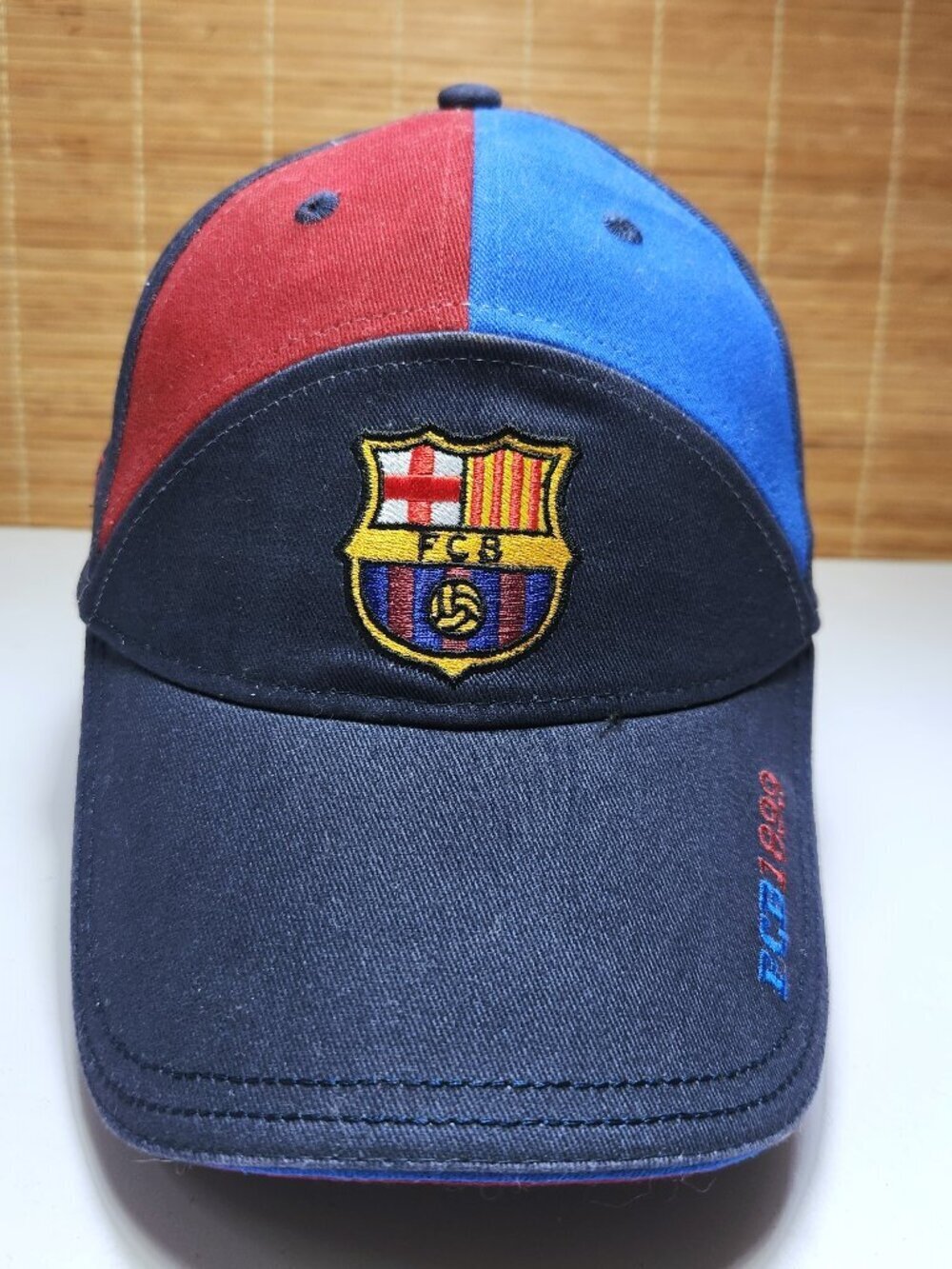 FC Barcelona Camp Nou Adjustable Hat Soccer Cap Blue Red Embroidered FCB 1899